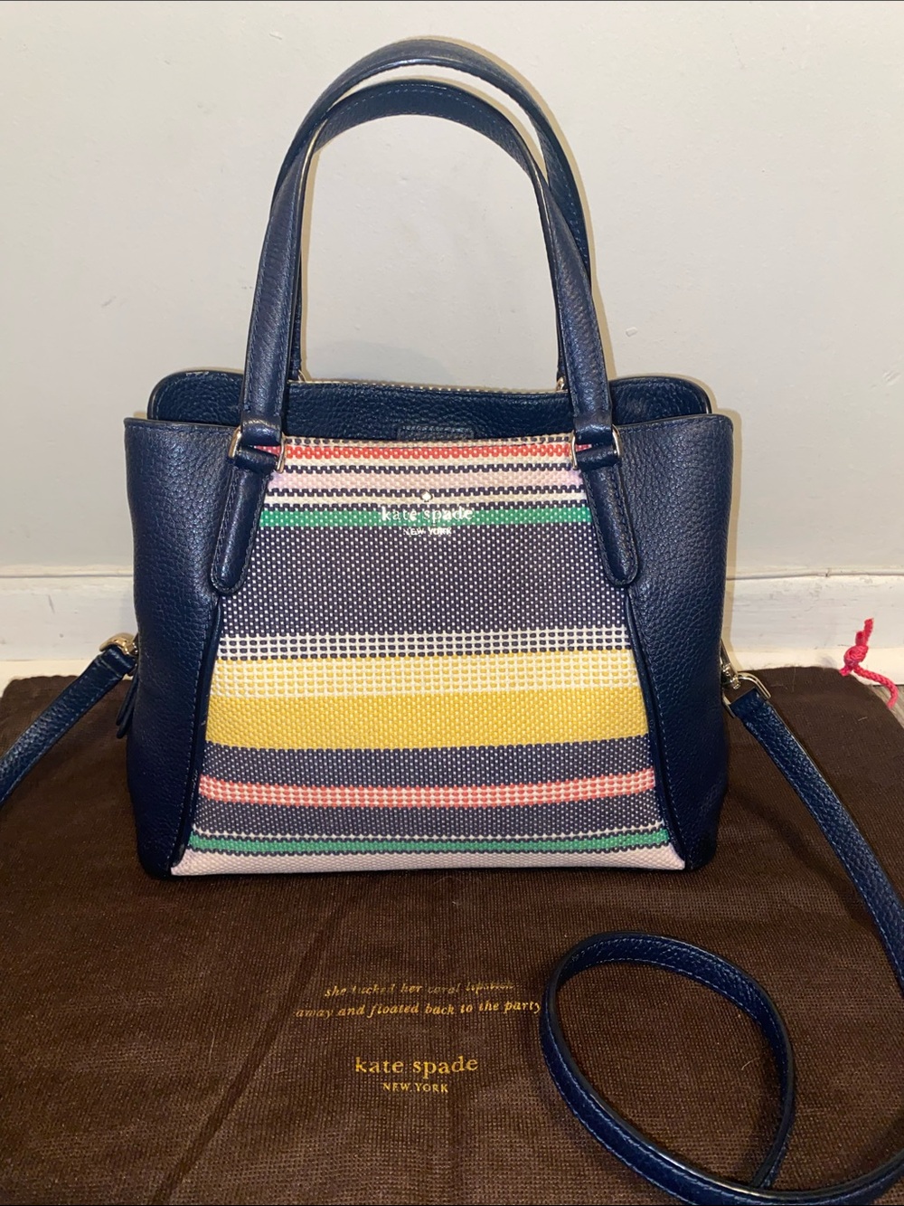 Kate Spade New York Jackson Boardwalk Crossbody Leather/Canvas